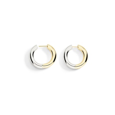 Orecchini Hoop Argento & Oro giallo 9kt [c5a9e1bc]