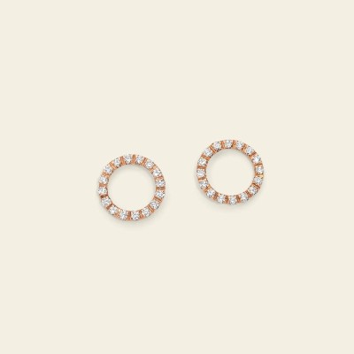 Orecchini bolla piccola con diamanti [ae85497b]