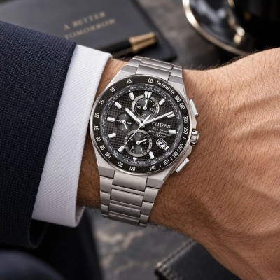 Orologio Citizen AT8 Super Titanio 43mm Nero [7326cc80]