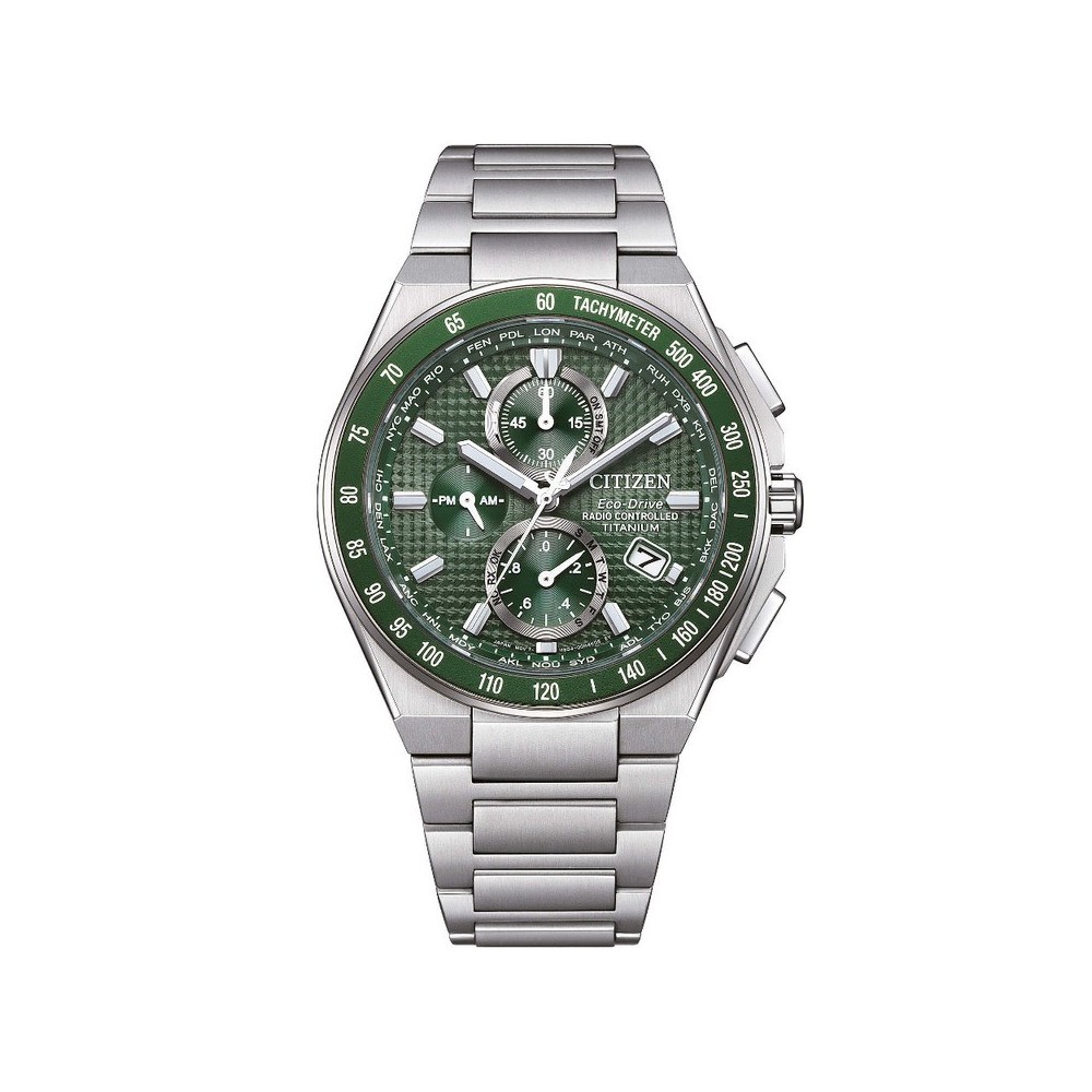 Orologio Citizen AT8 Super Titanio 43mm Verde [f1e02a31]