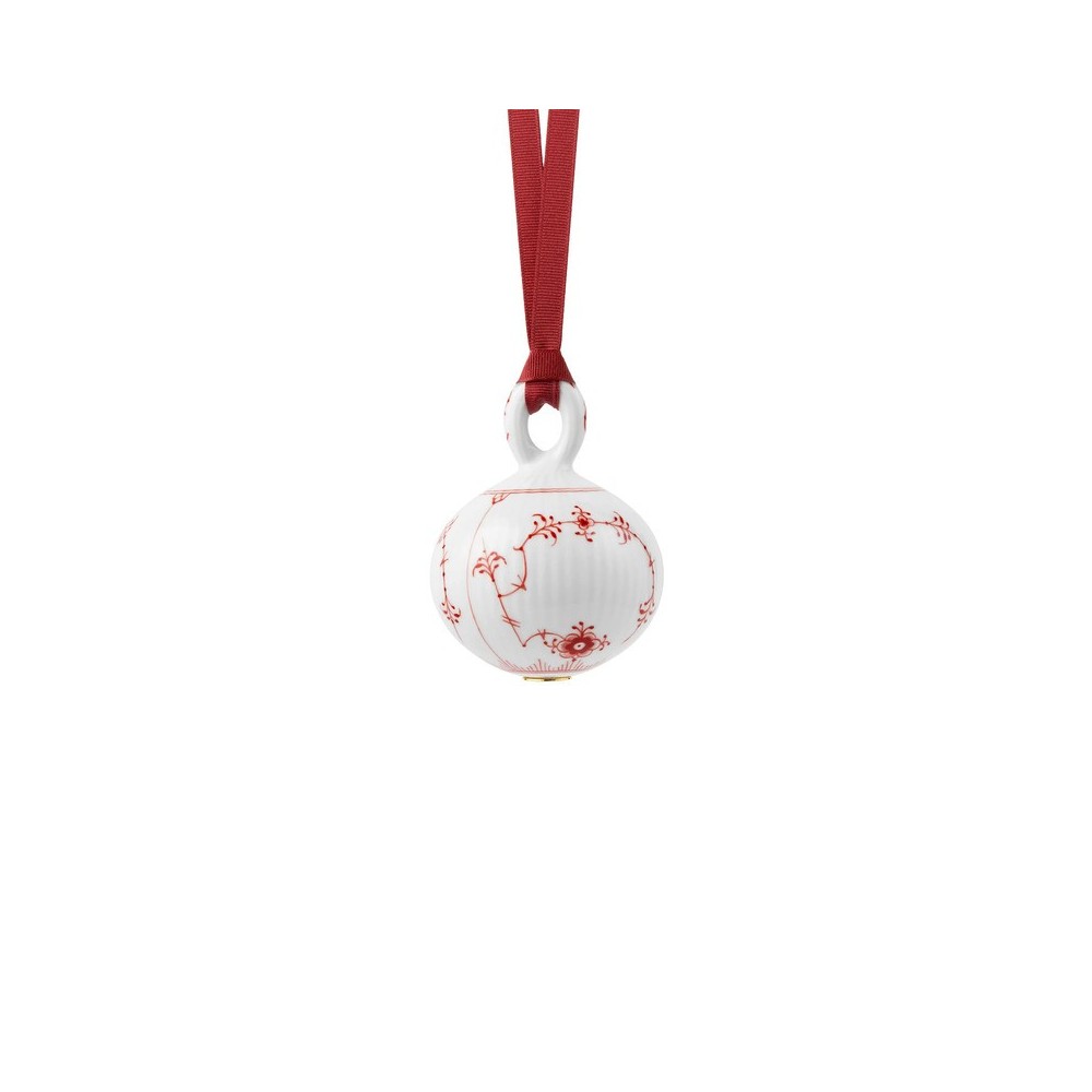Pallina di Natale Fluted Rosso 9,5 cm [819e3254]