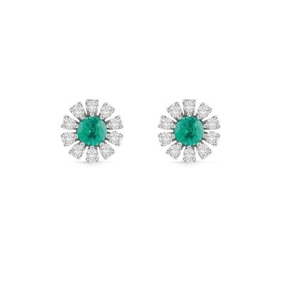 Orecchini Damiani Margherita diamanti e smeraldi [22309d91]