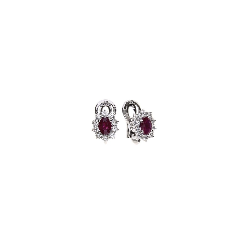 Orecchini Damiani Gemme oro bianco diamanti rubini [d8387258]