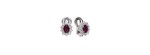Orecchini Damiani Gemme oro bianco diamanti rubini [011e3155]