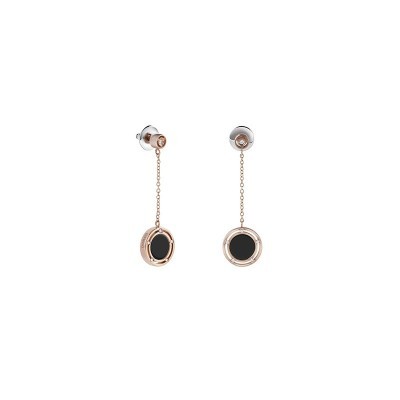 Orecchini Damiani D.Side oro rosa diamanti e onice [2a1d5896]