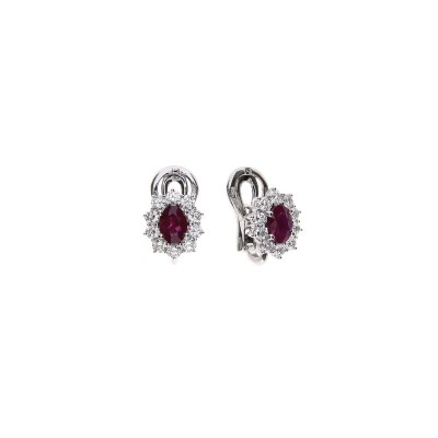 Orecchini Damiani Gemme oro bianco diamanti rubino [f703a1d1]
