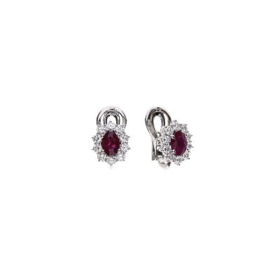 Orecchini Damiani Gemme oro bianco diamanti rubino [f703a1d1]