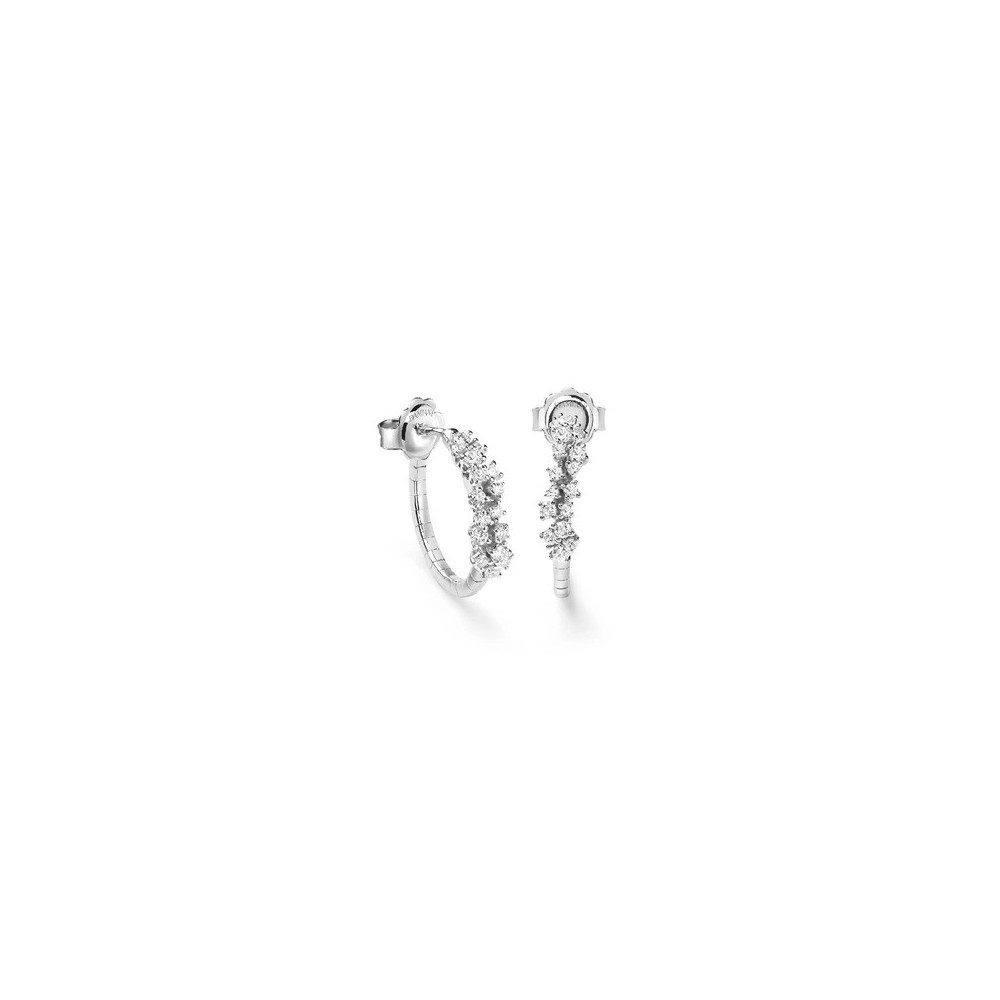 Orecchini Damiani Mimosa oro bianco con diamanti [ba644749]