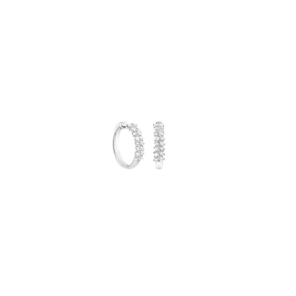 Orecchini Damiani Mimosa oro bianco con diamanti [8b4a0ee3]