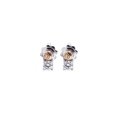 Orecchini Damiani Griff logo oro bianco e diamanti [5247da9d]