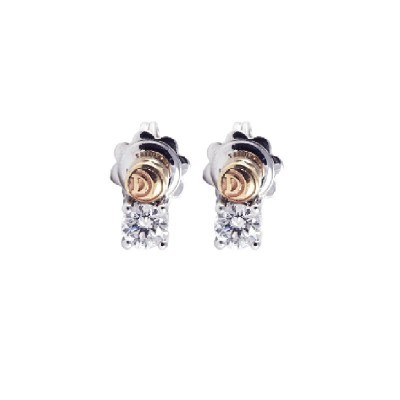 Orecchini Damiani Griff logo oro bianco e diamanti [5247da9d]