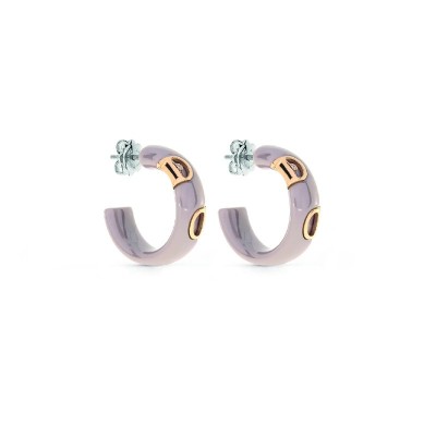 Orecchini Damiani D.Icon in Ceramica Cappuccino [43c56194]