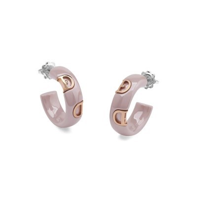 Orecchini Damiani D.Icon in Ceramica Cappuccino [43c56194]