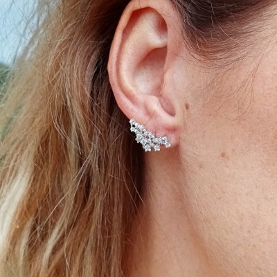Orecchini Damiani Mimosa oro bianco e diamanti [66ab6ef1]